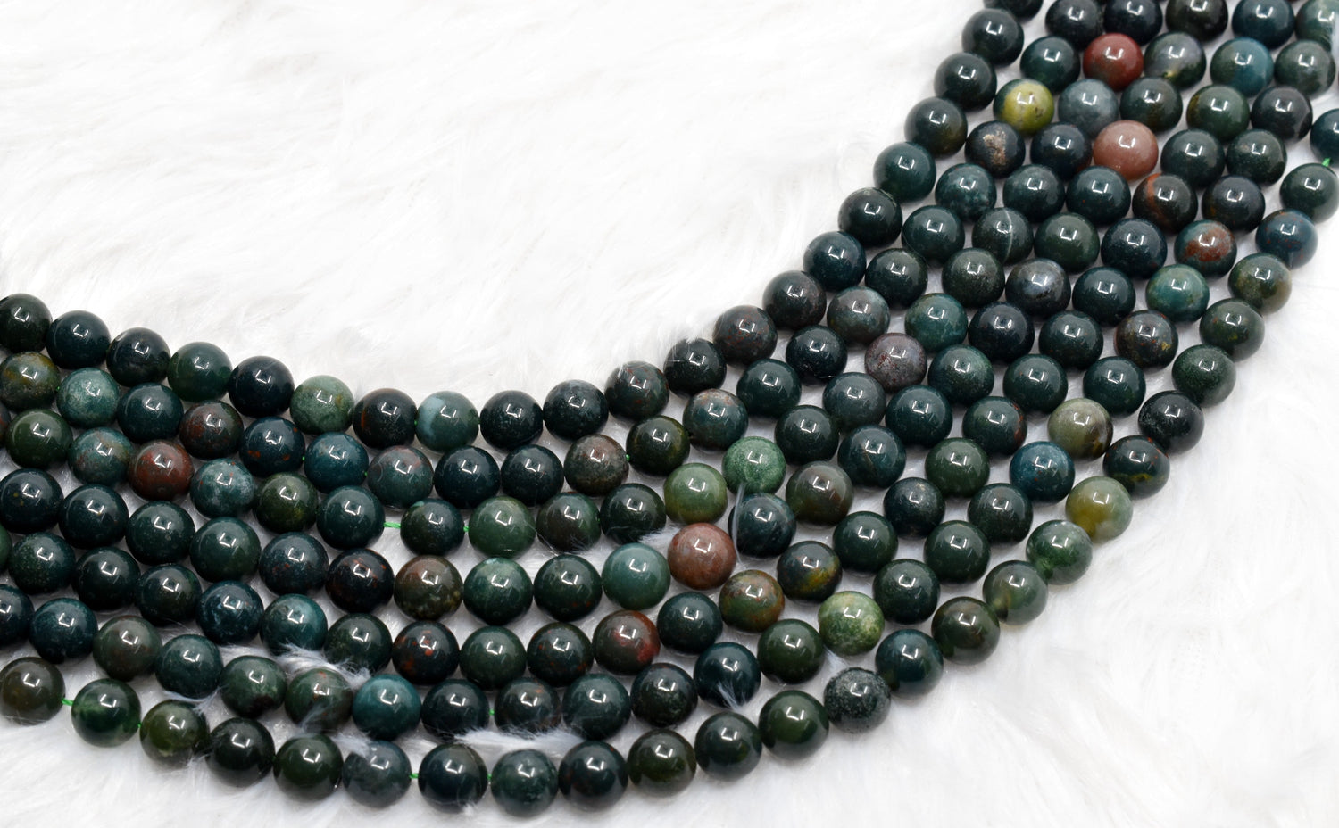 Natural Bloodstone Round Beads