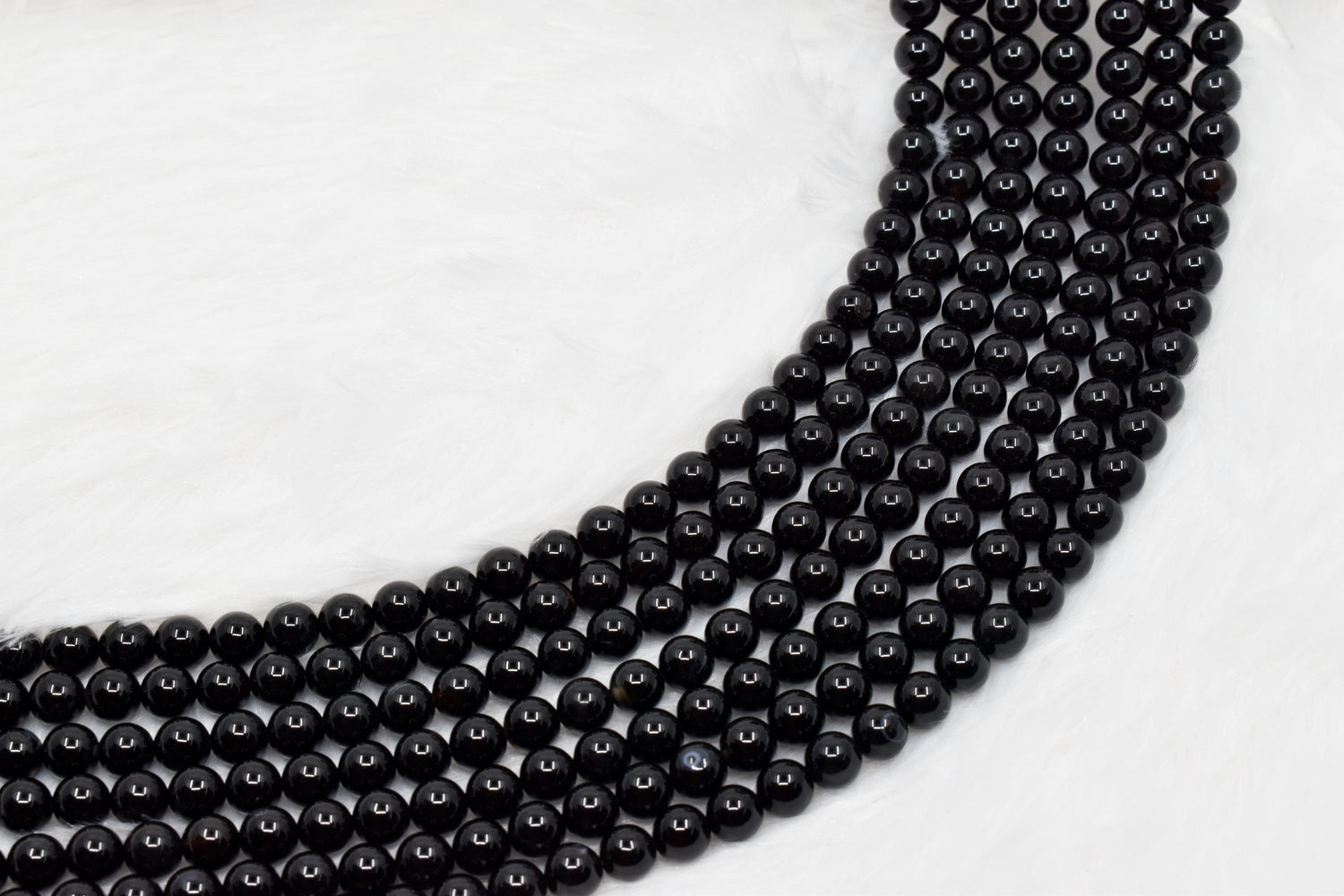 Natural Black Onyx Round Beads