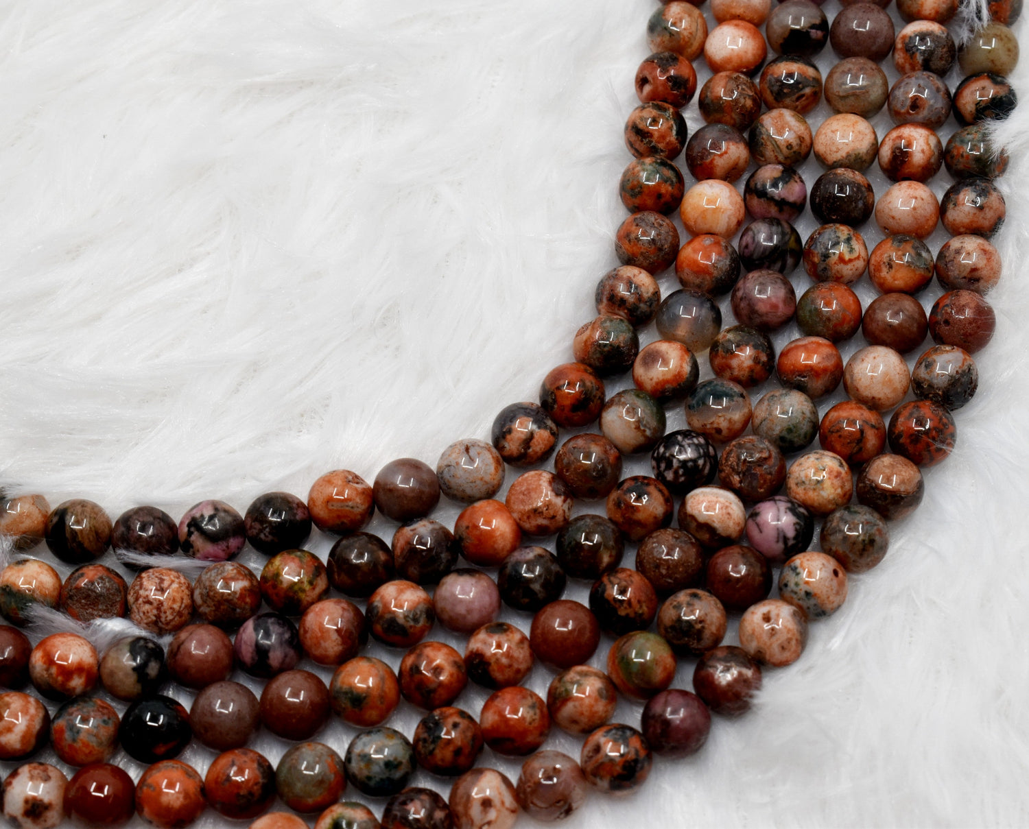 Fire Agate Round Beads
