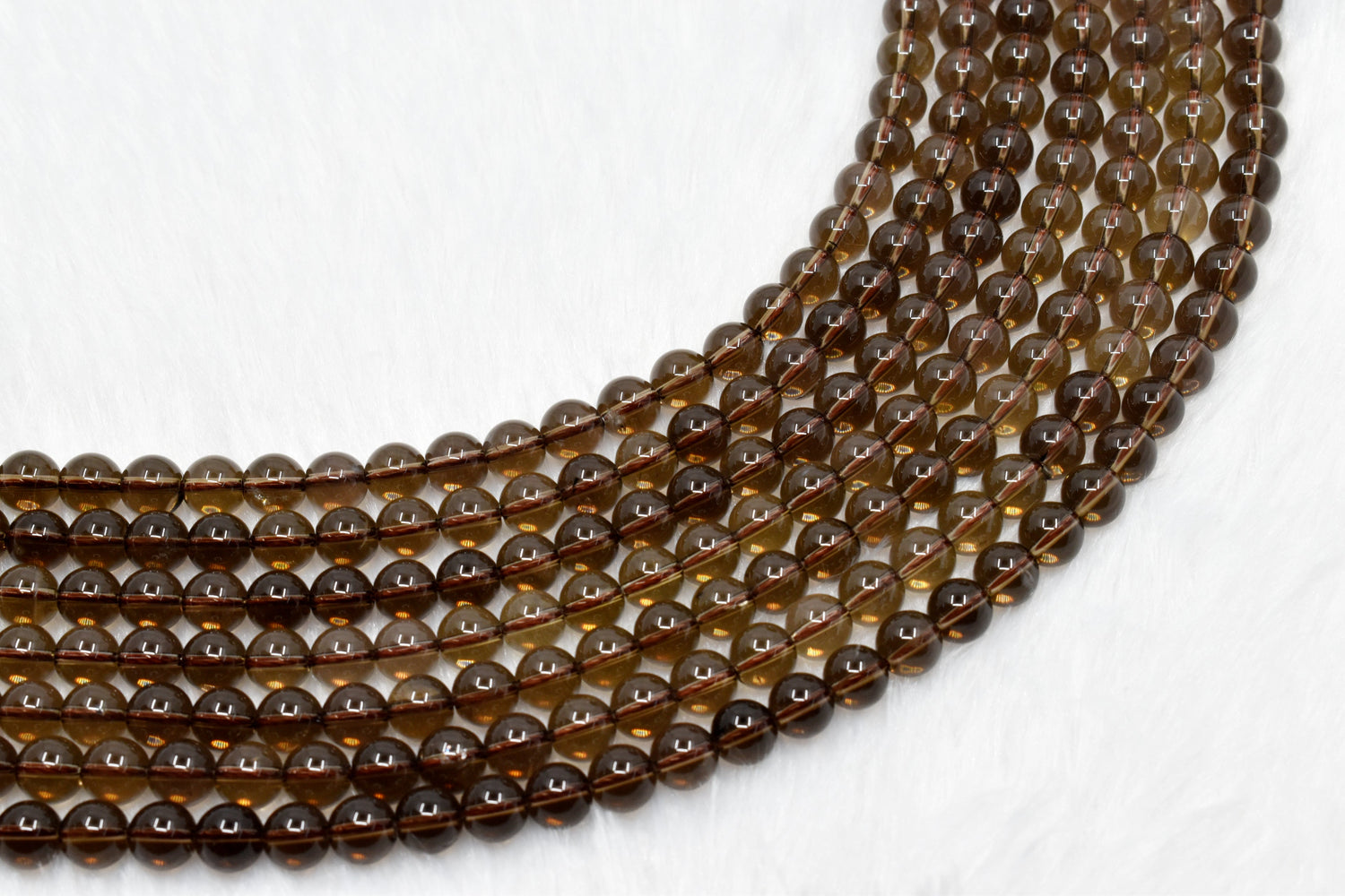 Smokey Quartz Beads, Natural Round Crystal Beads 4mm to 12mm