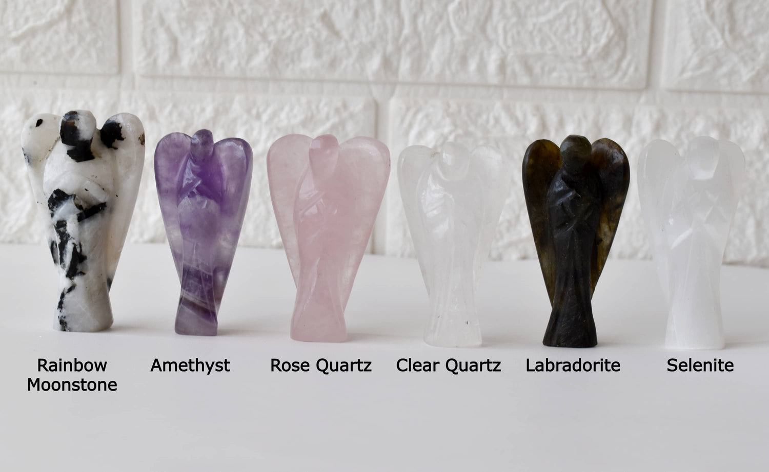 2 inches Rainbow Moonstone Angels