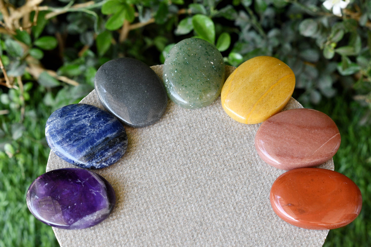 7pcs Chakra Oval Crystal Set