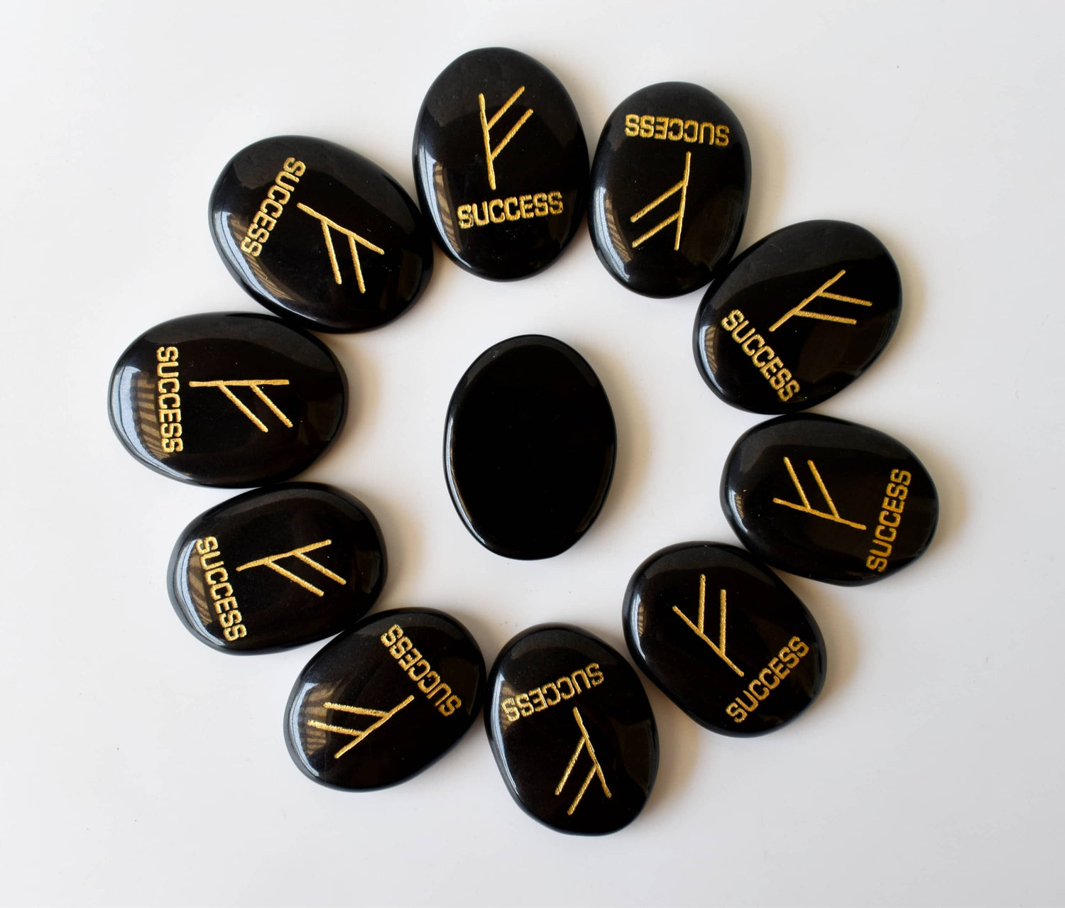 Natural Black Agate Flat Stones