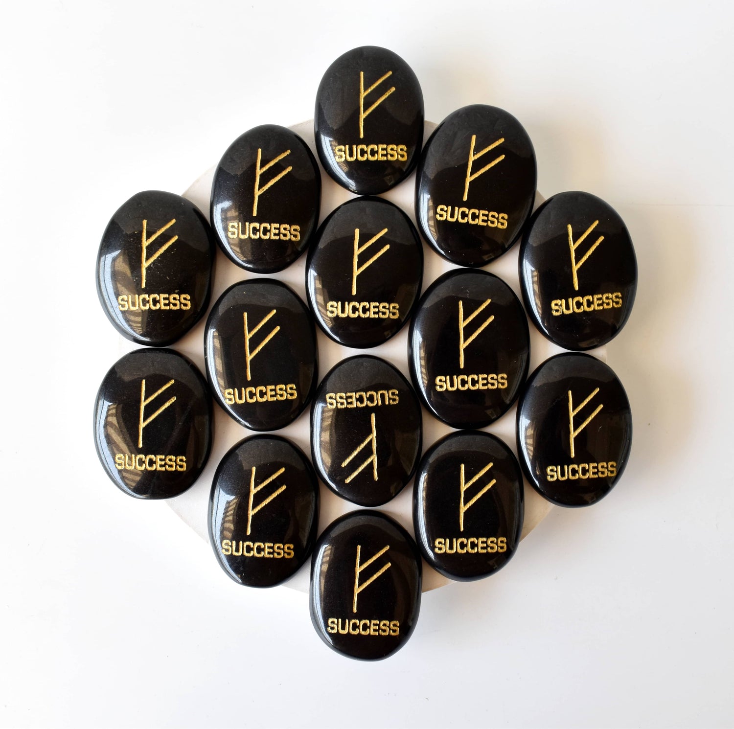 Natural Black Agate Flat Stones