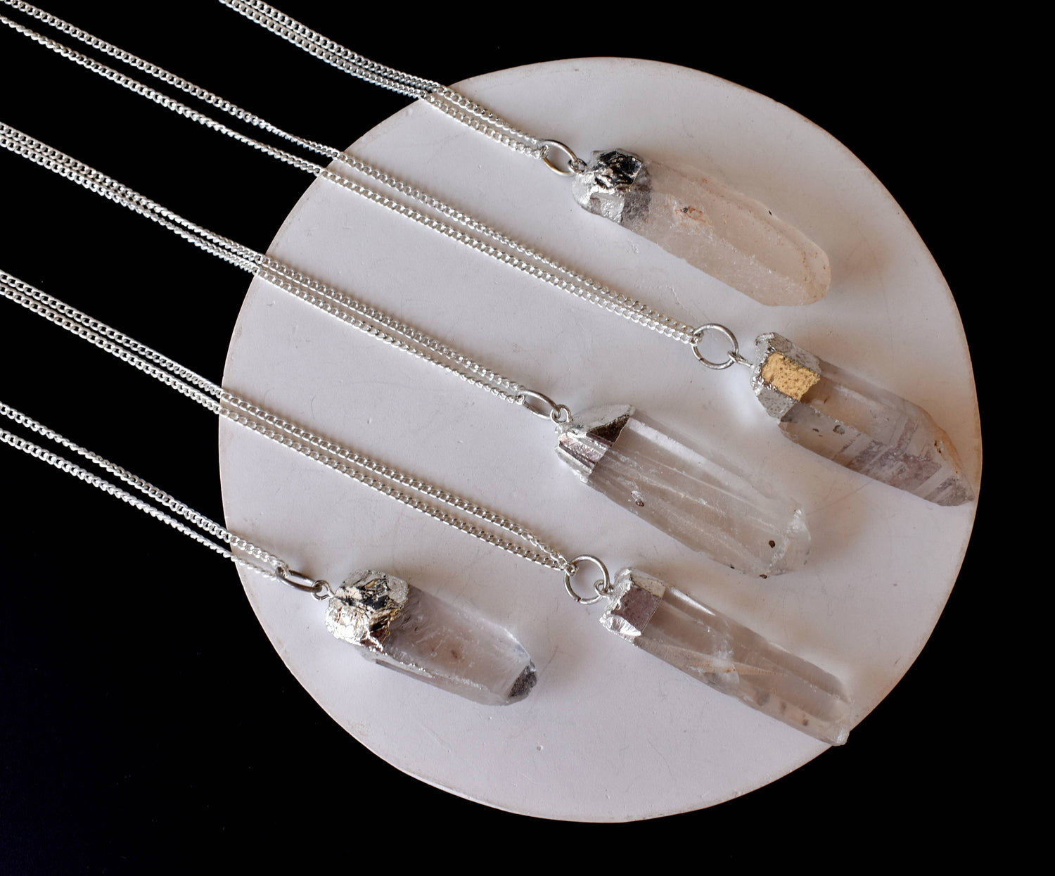 Clear Quartz Rough Stone Pendants