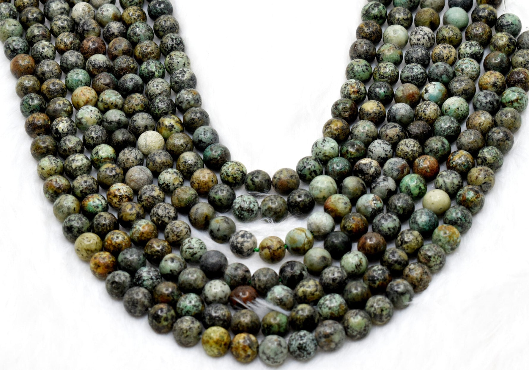 African Turquoise A Grade 4mm, 6mm, 8mm, 10mm, 12mm Round Beads
