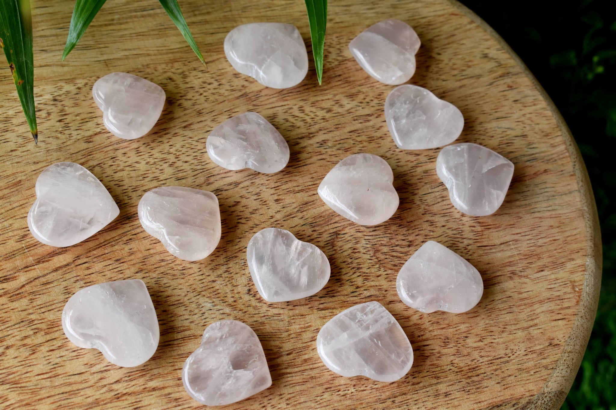 1 Inch Rose Quartz Heart, Puffy Mini Pocket Stone Heart