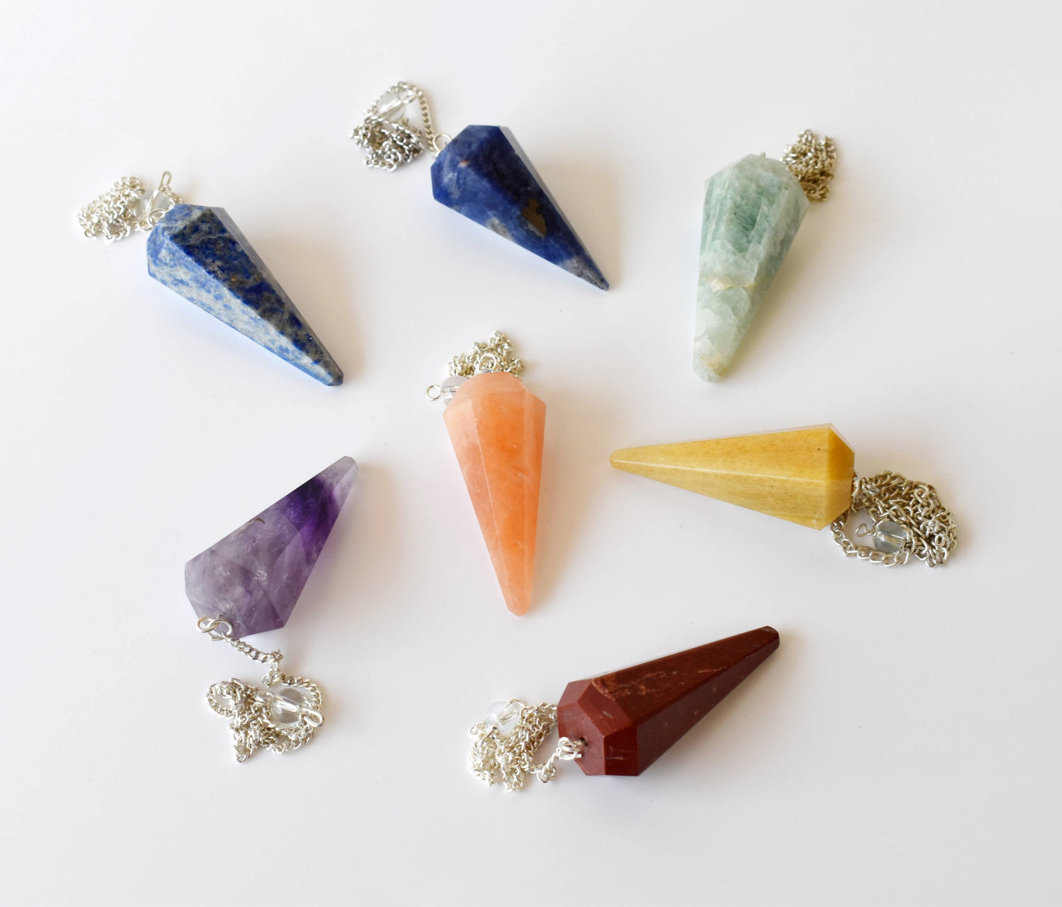 7Chakra Crystals Pendulum Set