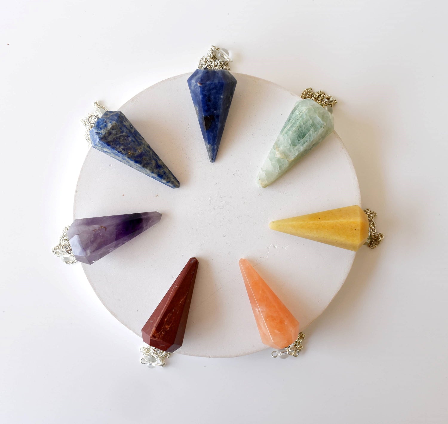 7Chakra Crystals Pendulum Set