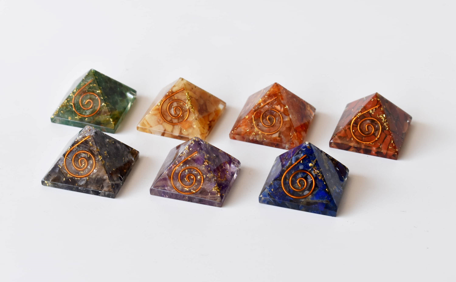 7Chakra Orgone Pyramids Set