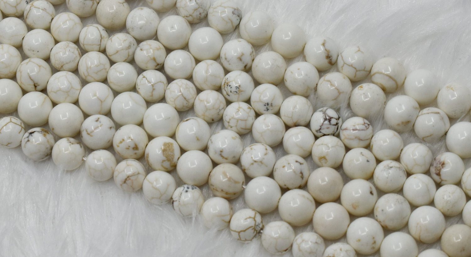 Natural Copper Howlite Round Beads
