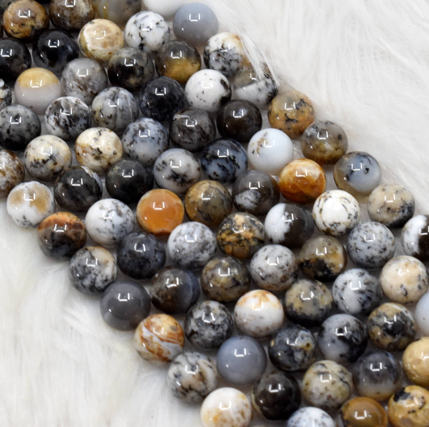 Dendritic Opal Round Beads