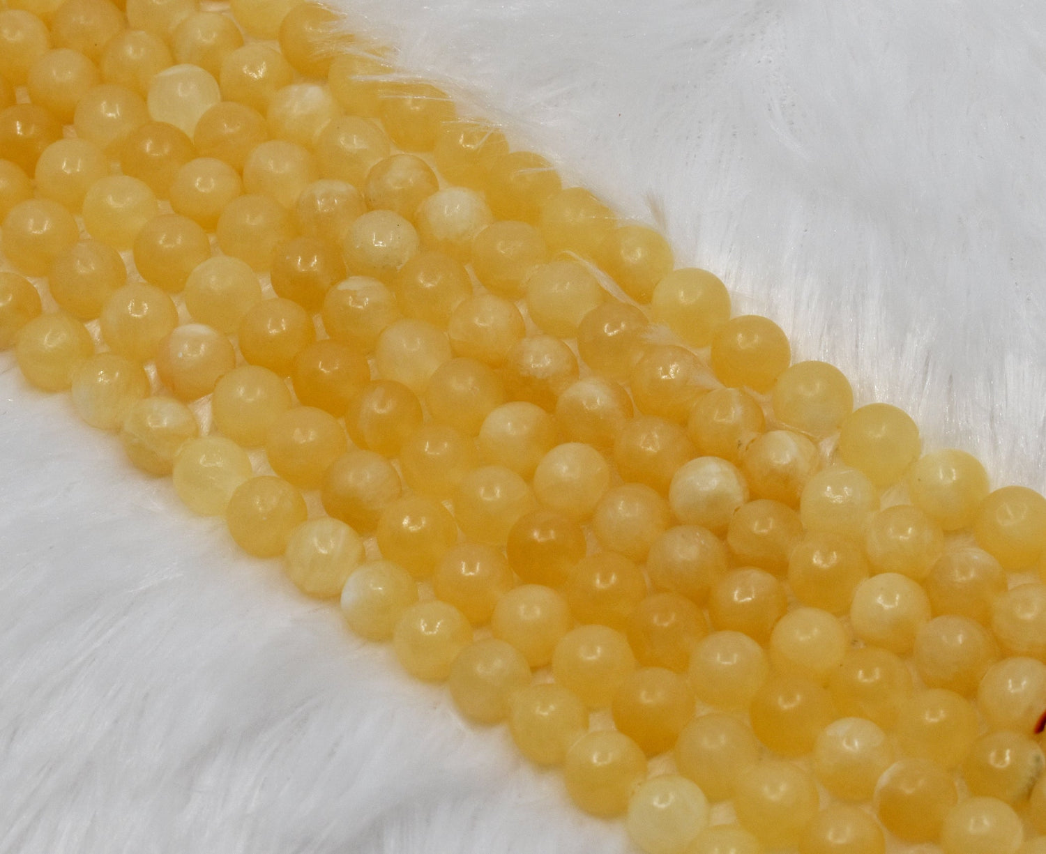 Honey Calcite Round Beads