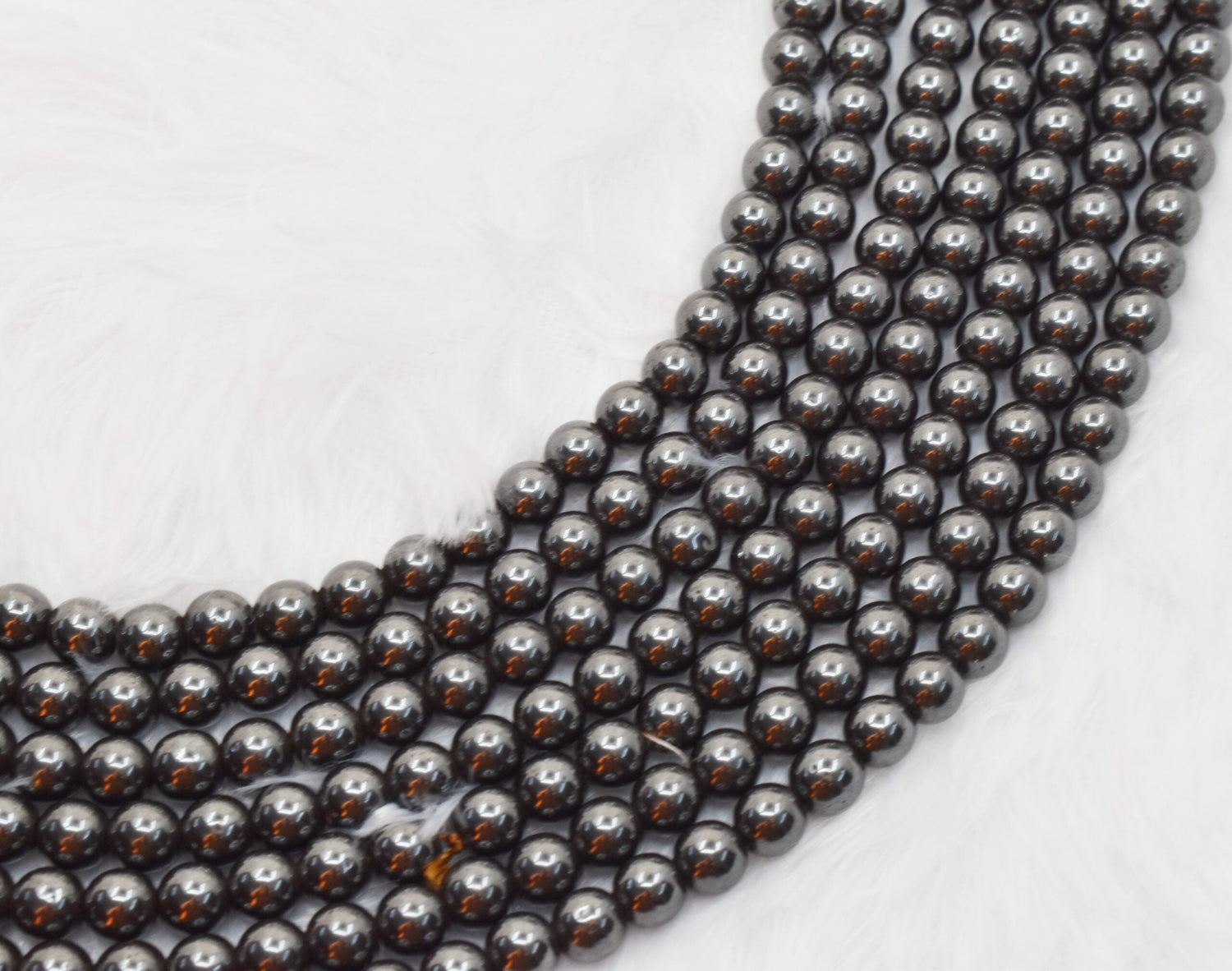 Natural Hematite Round Beads