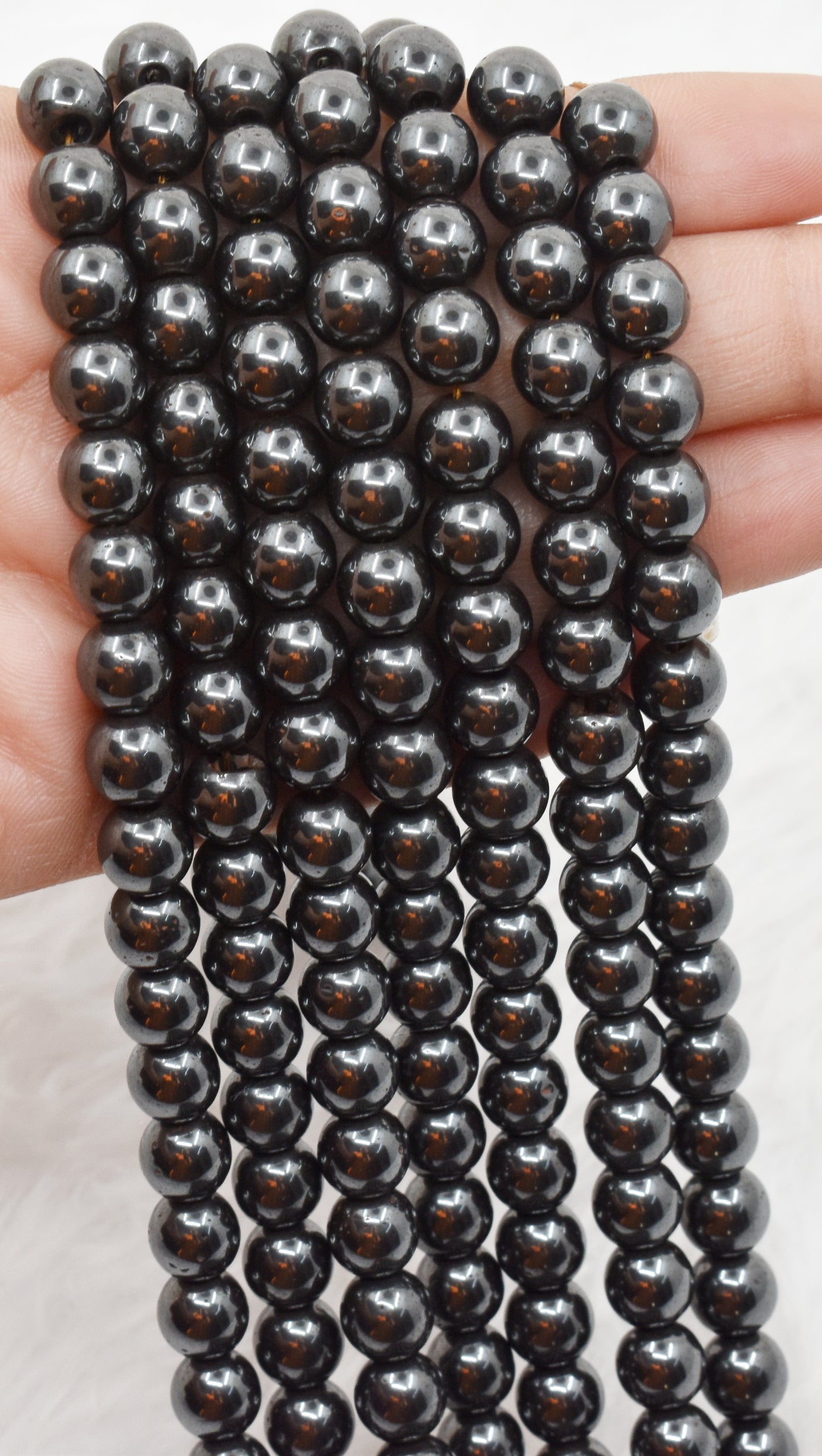 Natural Hematite Round Beads