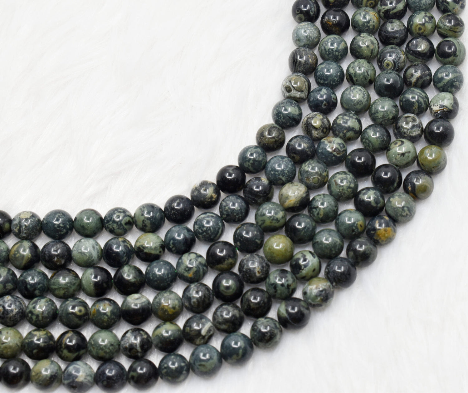 Kambaba Jasper Round Beads