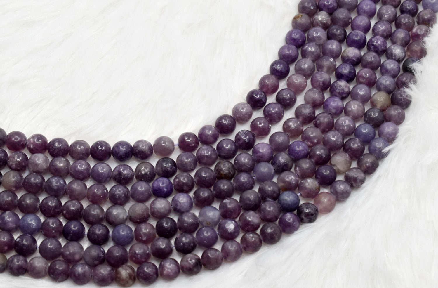 Lepidolite Beads, Natural Round Crystal Beads 6mm to 10mm