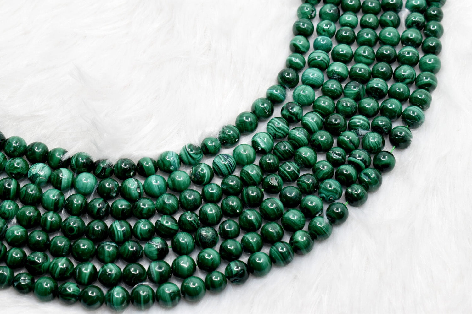 Synthetic Malachite Round Beads