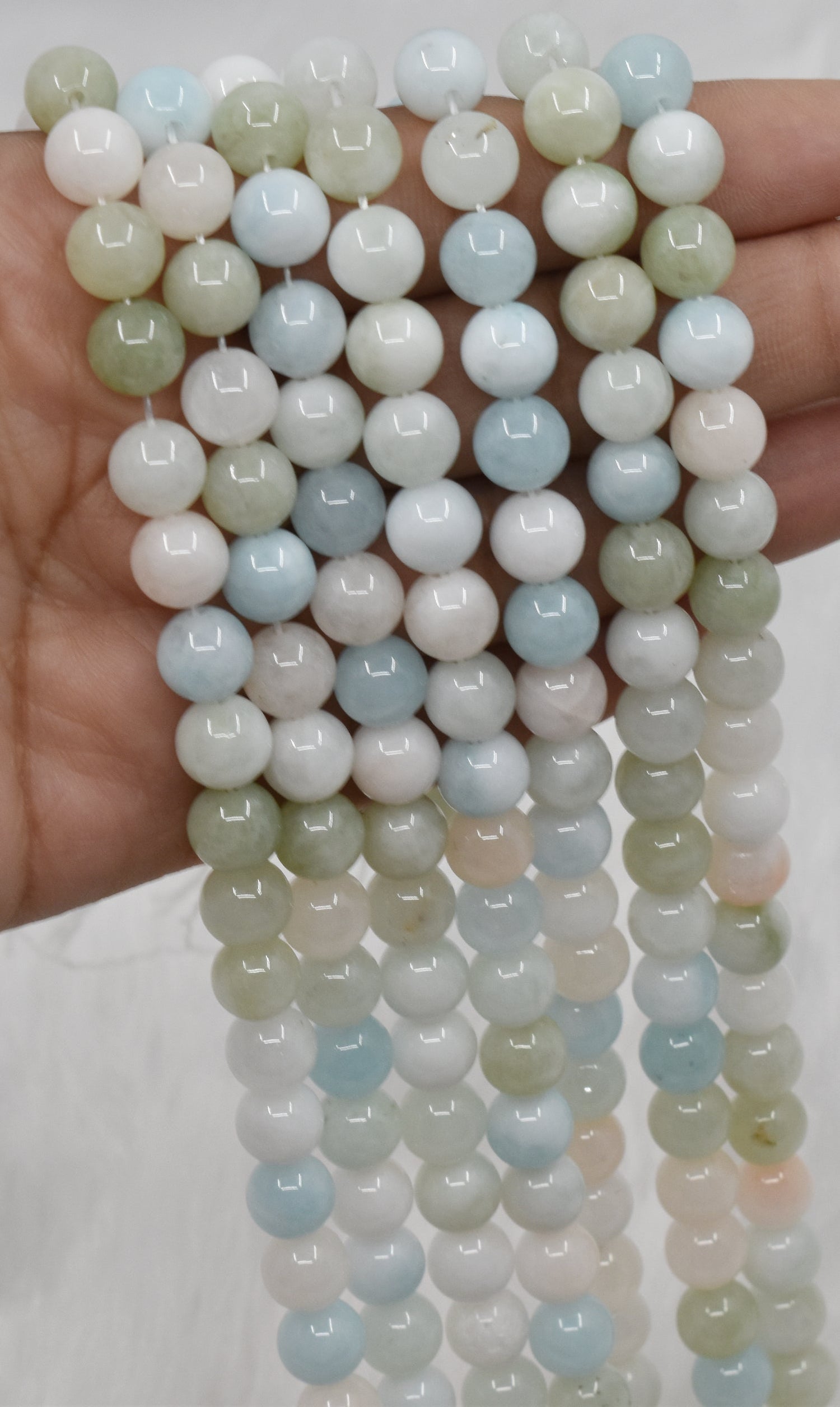 Natural Morganite Round Beads