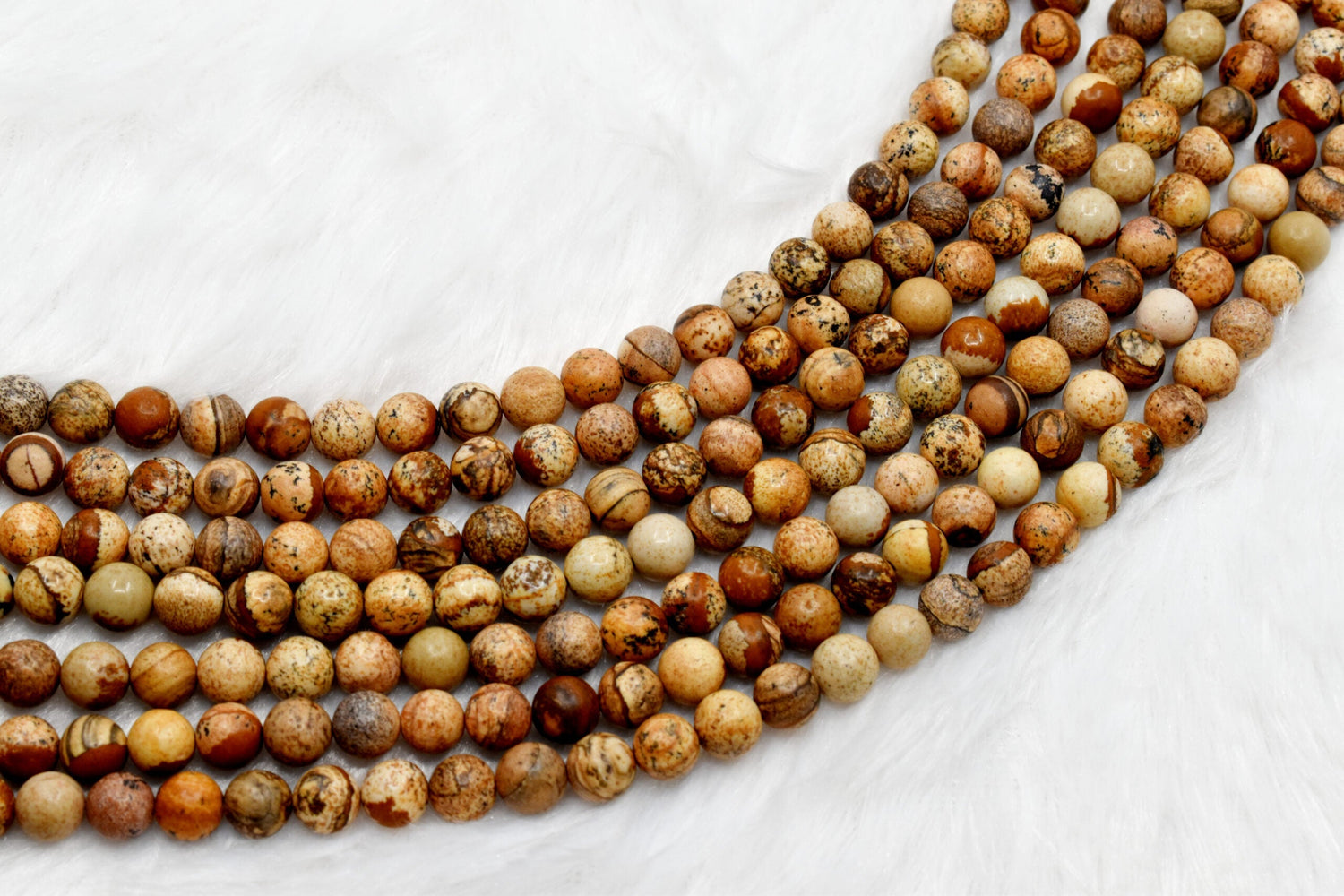 Picture Jasper Round Beads