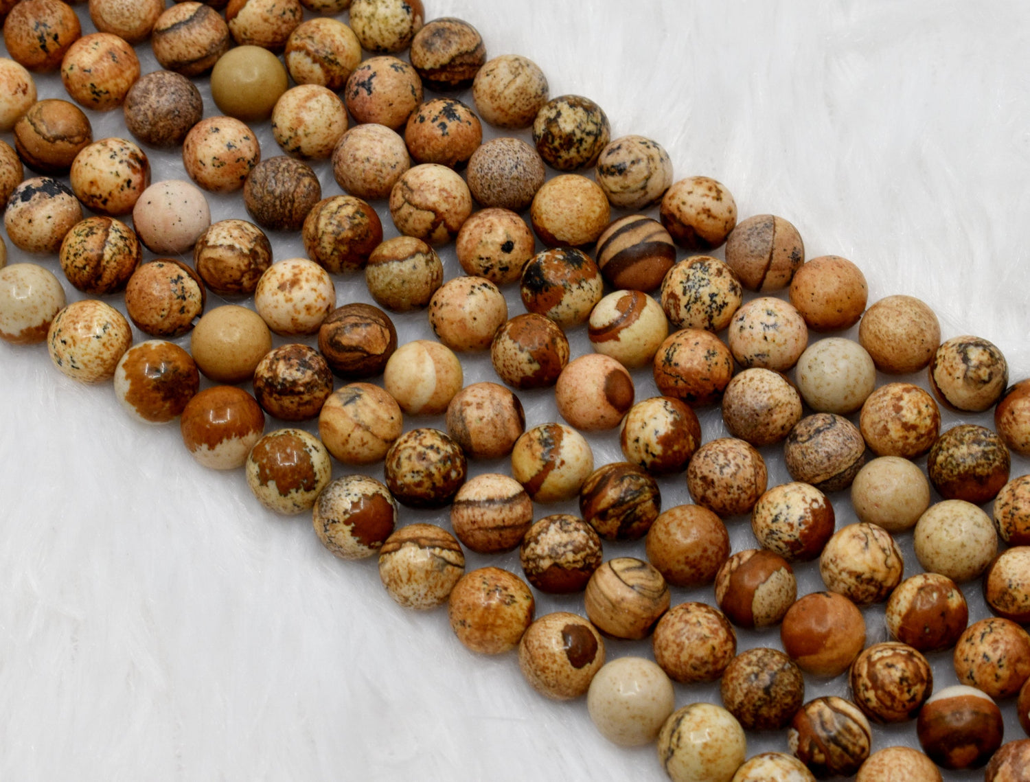 Picture Jasper Round Beads