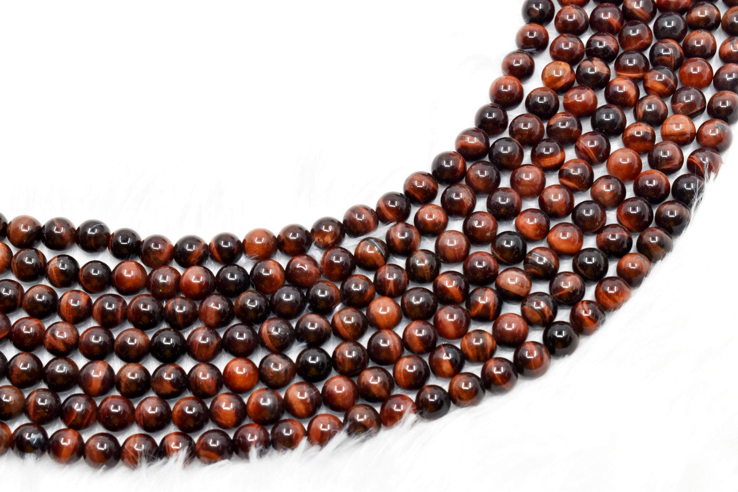 Red Tiger Eye Round Beads