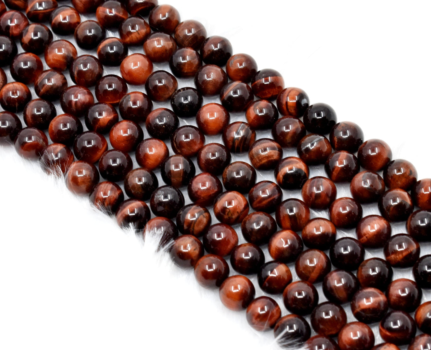 Red Tiger Eye Round Beads