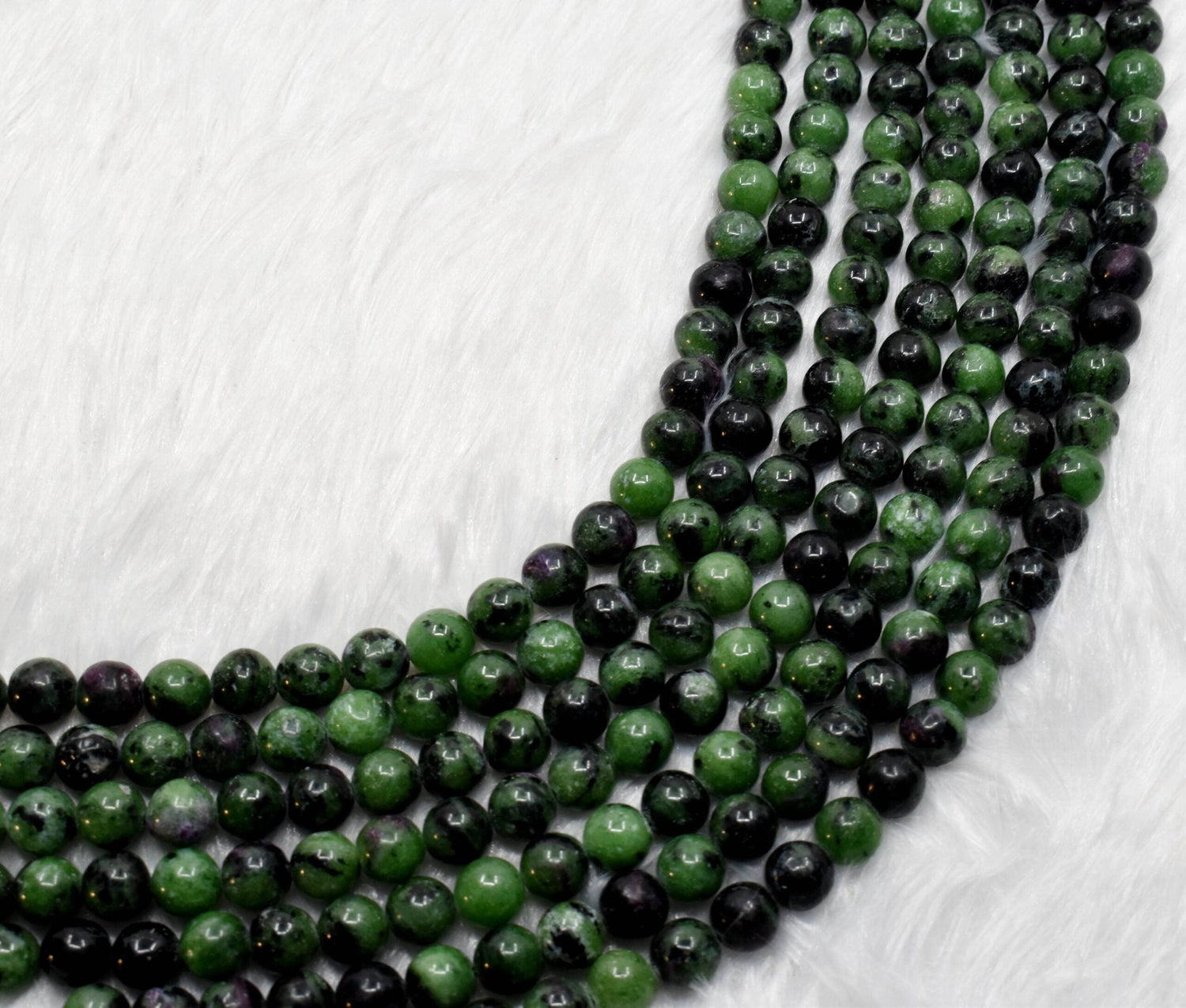 Ruby Zosite Round Beads