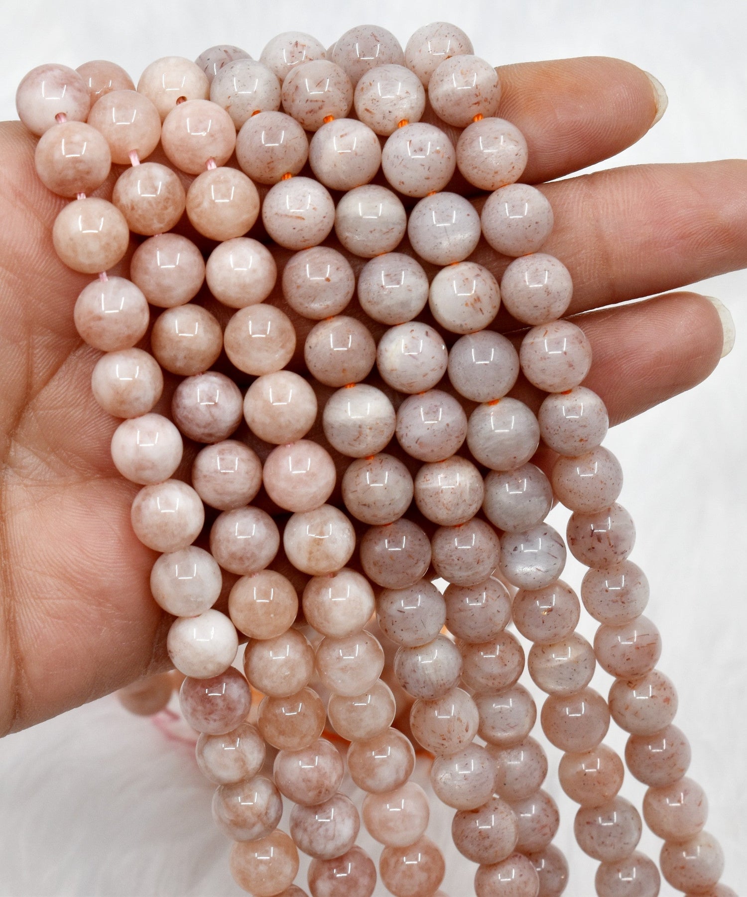 Sunstone Beads, Natural Round Crystal Beads 6mm to 10mm