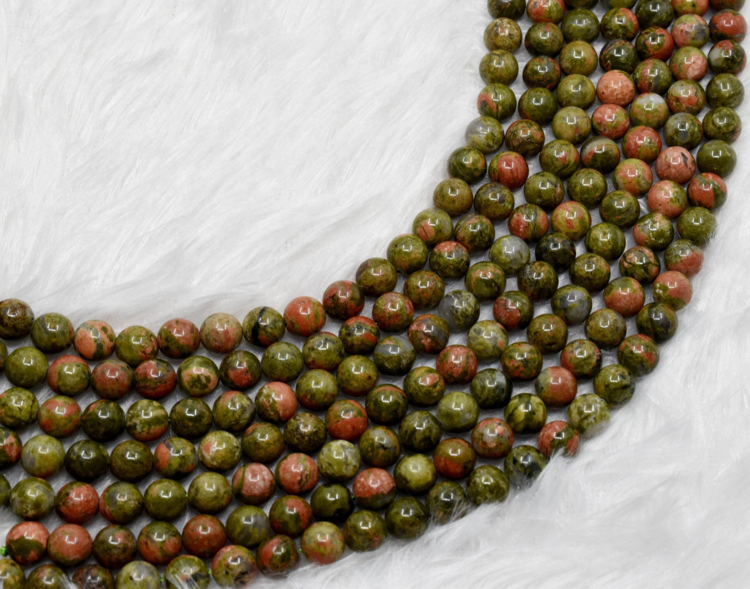 Unakite Beads, Natural Round Crystal Beads 4mm to 12mm