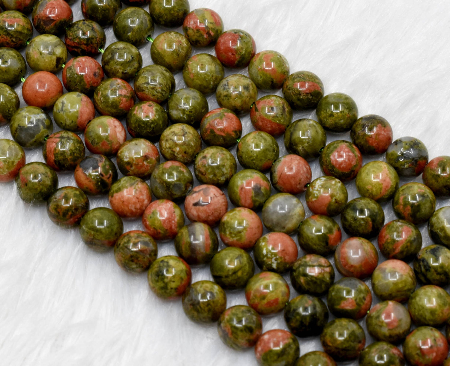 Unakite Beads, Natural Round Crystal Beads 4mm to 12mm