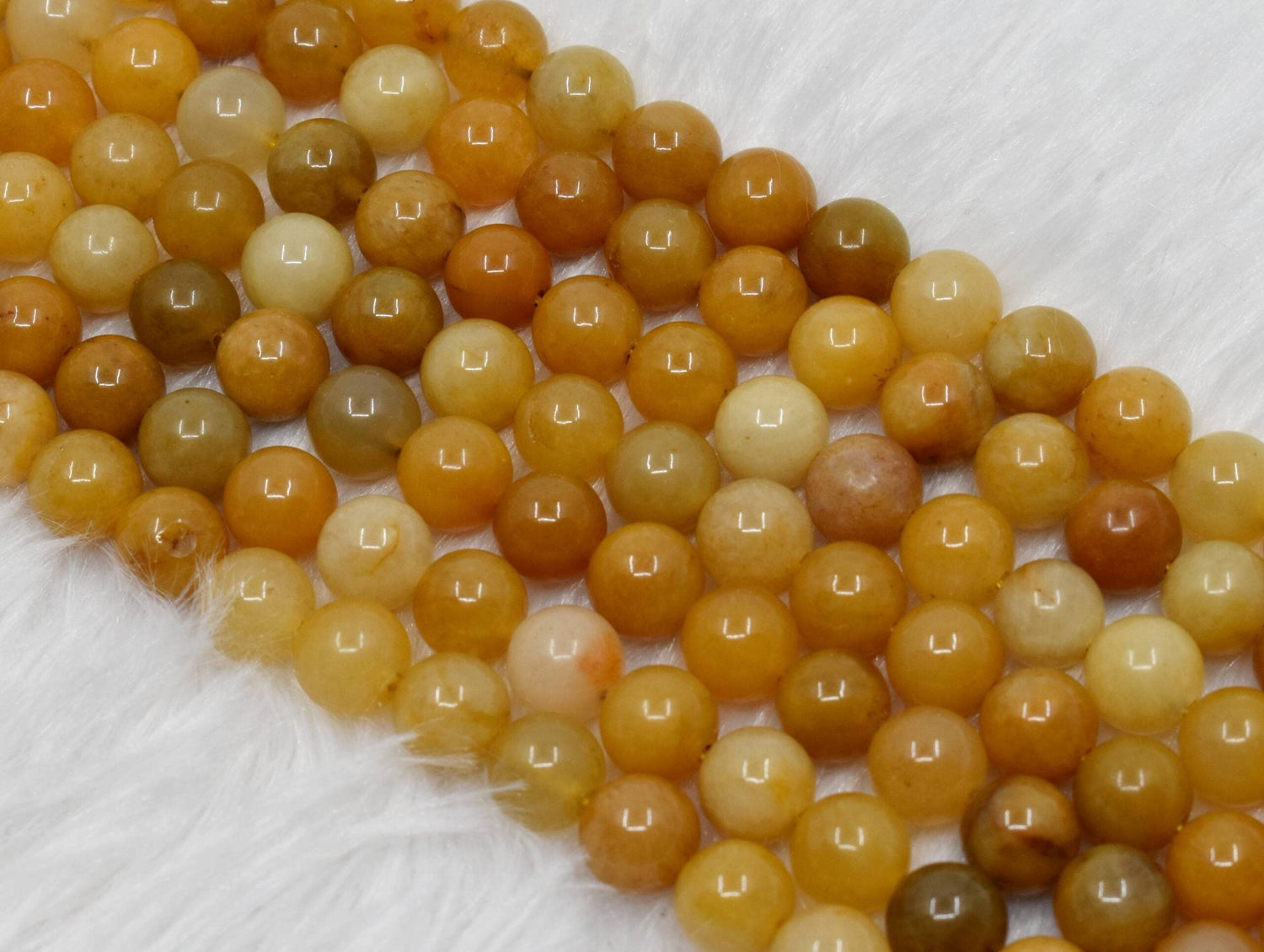 Yellow Aventurine Beads, Natural Round Crystal Beads 4mm to 10mm