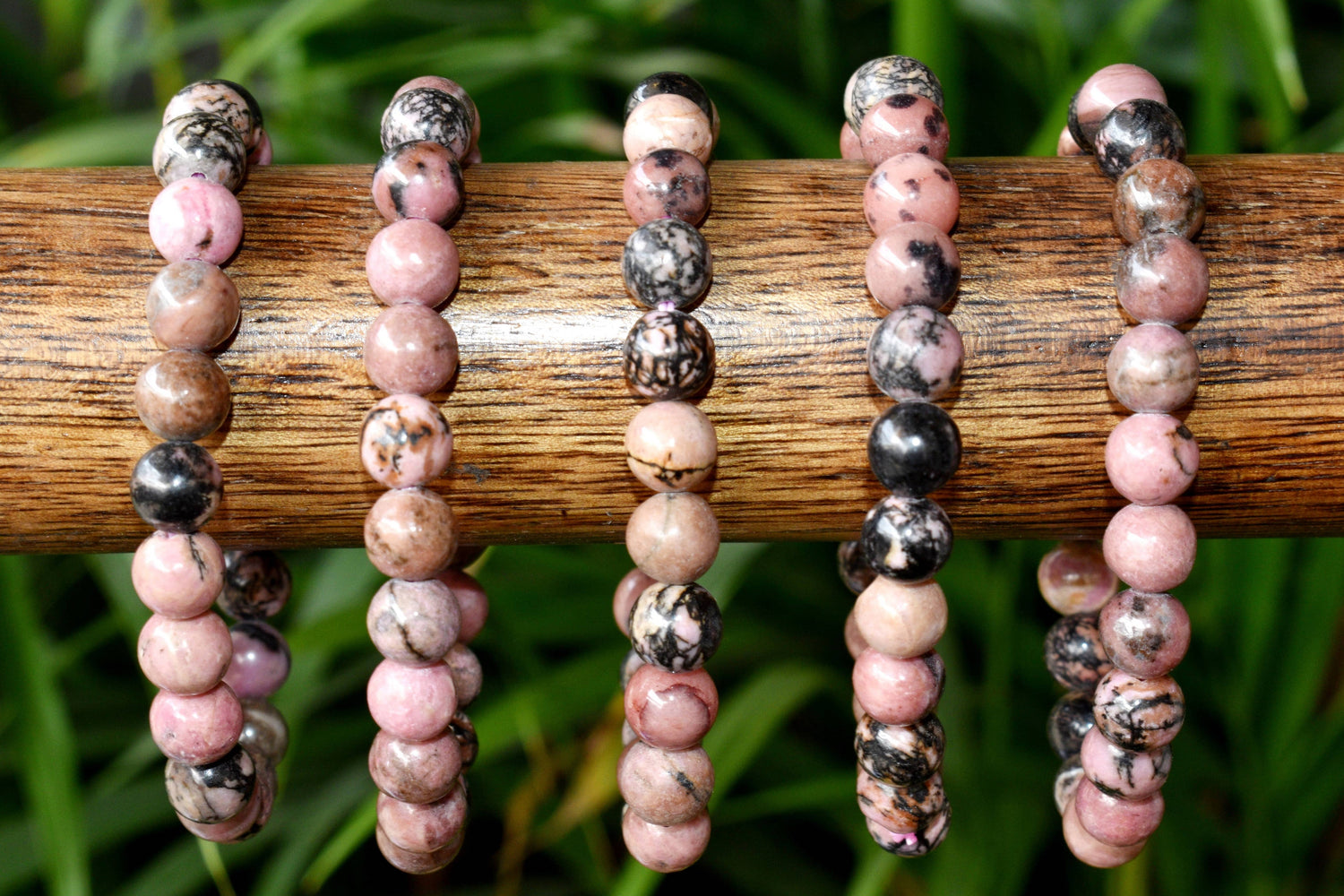 Rhodonite Bracelet (Empathy and Dispelling Negative Energy)