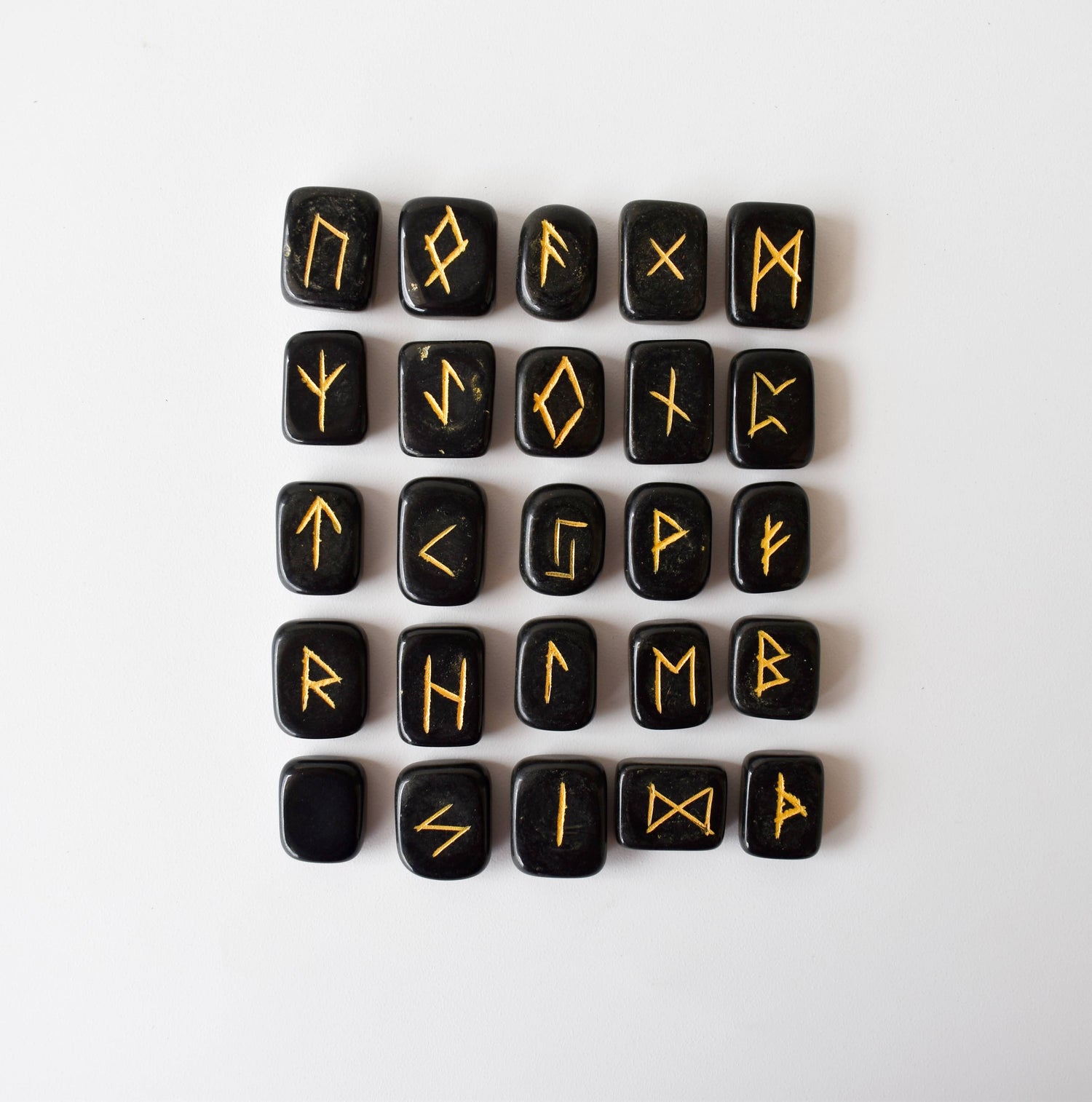 Black Jasper Rune Set