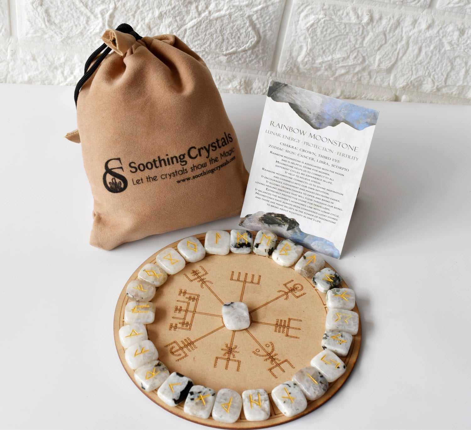 Rainbow Moonstone Rune Set