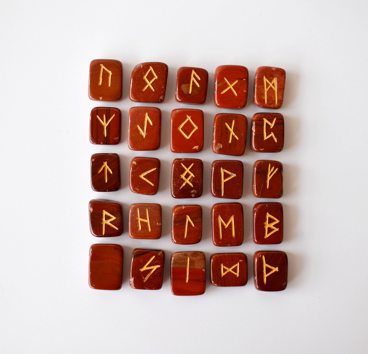 Red Jasper Rune Set  (Breaking Addictions and Trust )