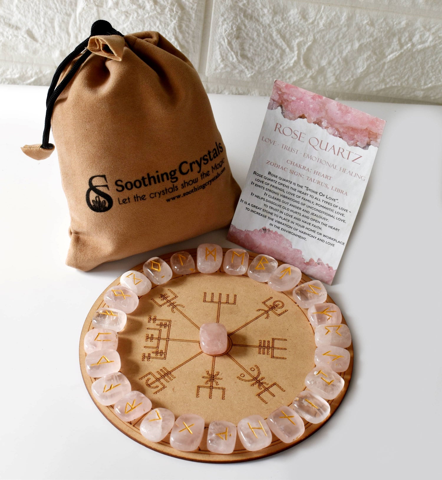 Rose Quartz Rune Set