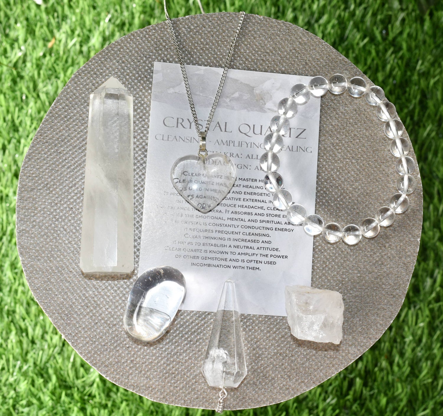 Crystal Quartz Gift Set, Crystal Polished Gemstones.