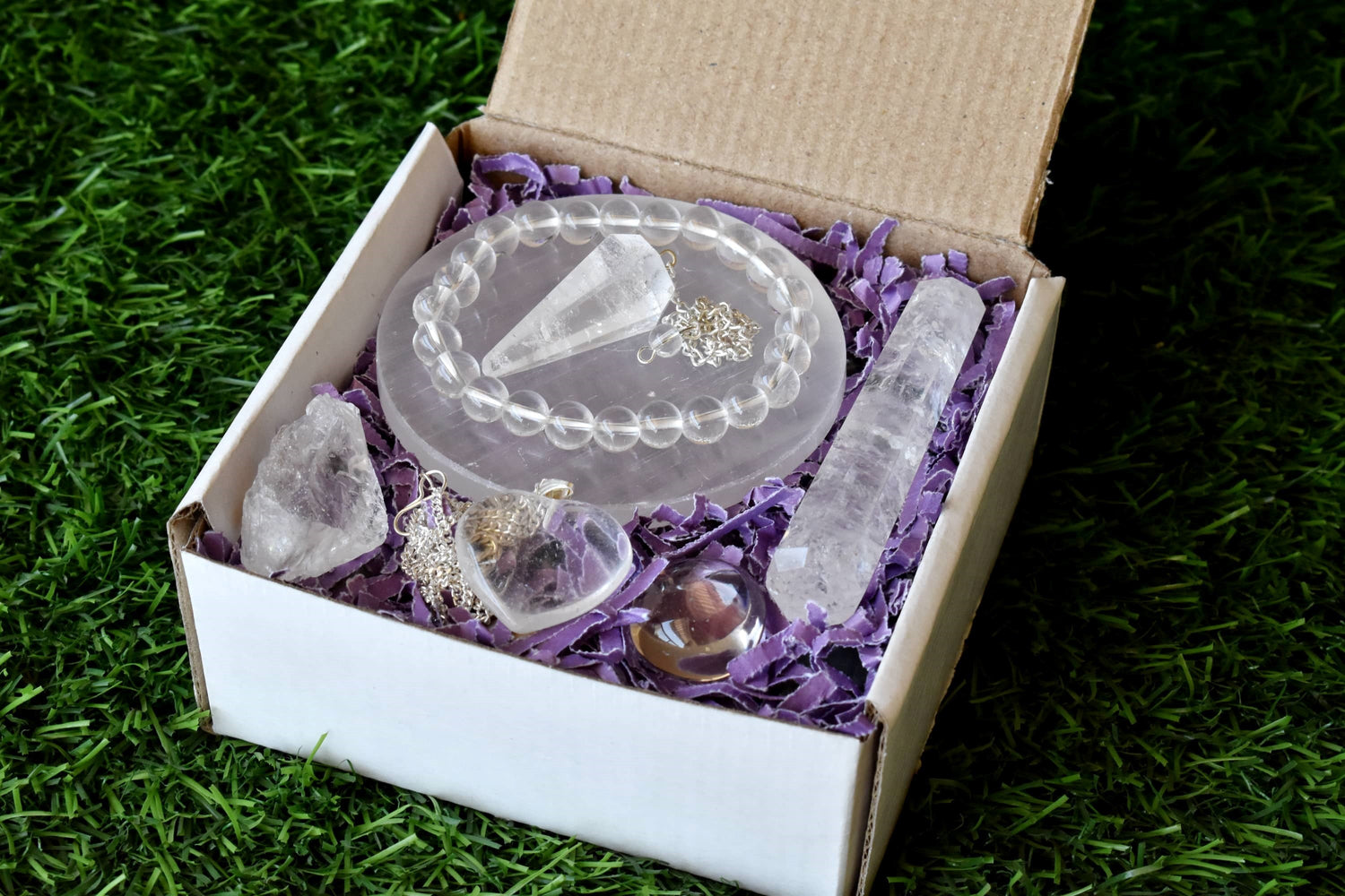 Crystal Quartz Gift Set, Crystal Polished Gemstones.