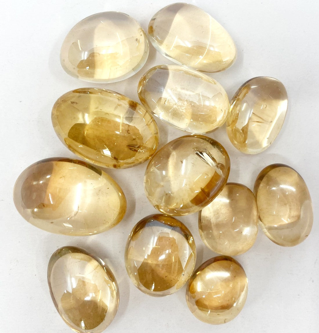 Aura Quartz Citrine Tumbled