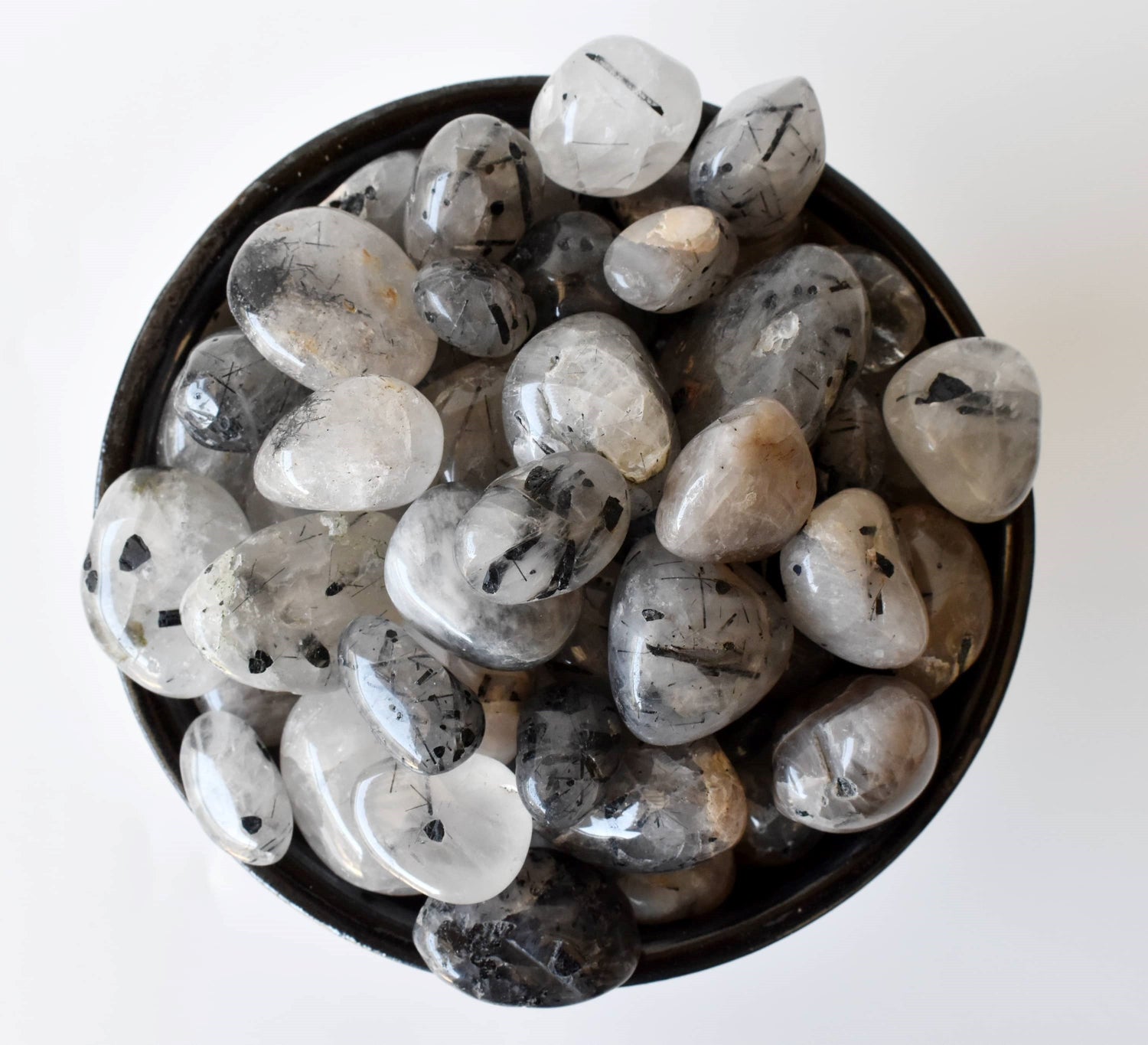 Black Rutile Tumbled Stones