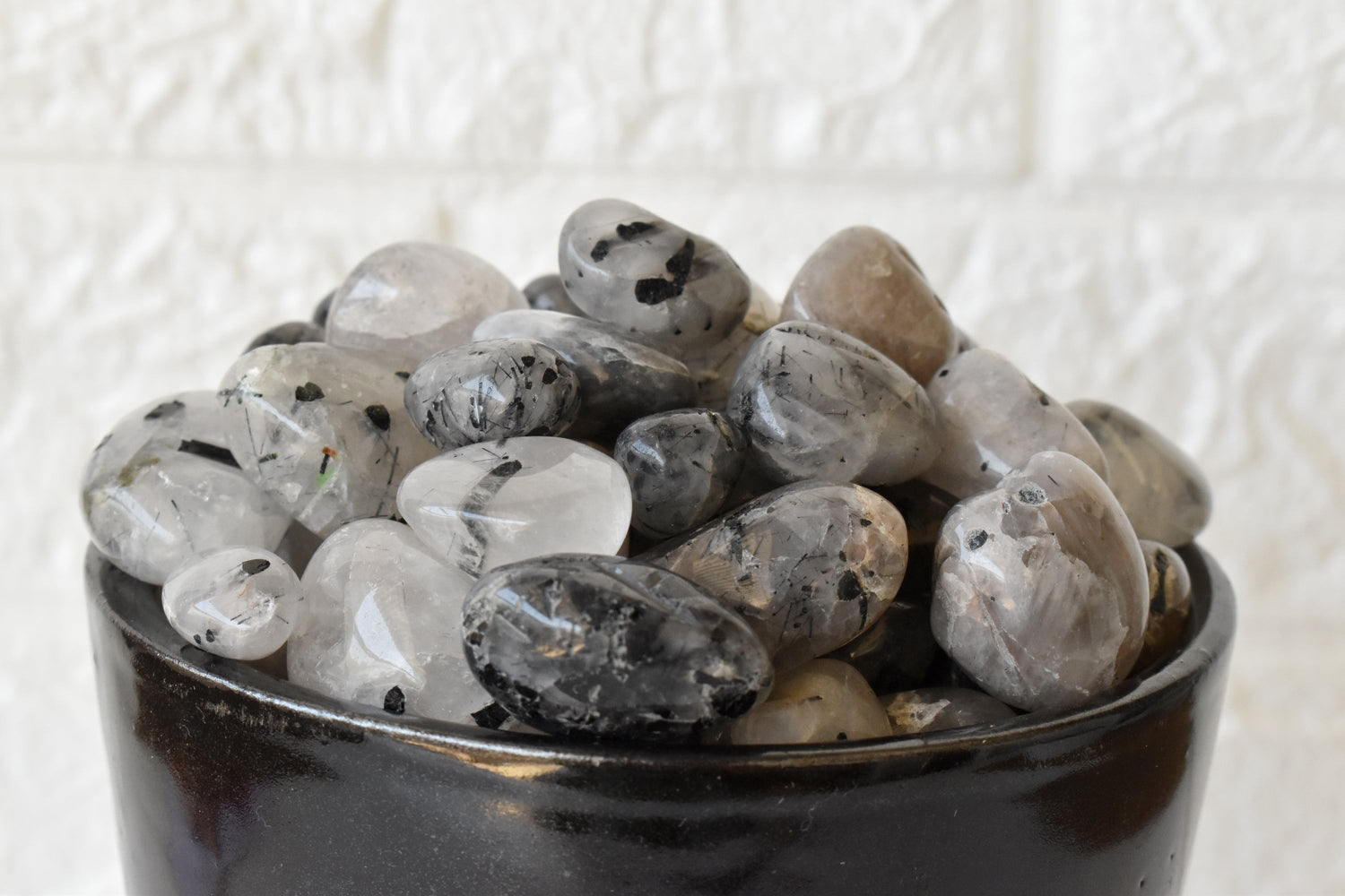 Black Rutile Tumbled Stones