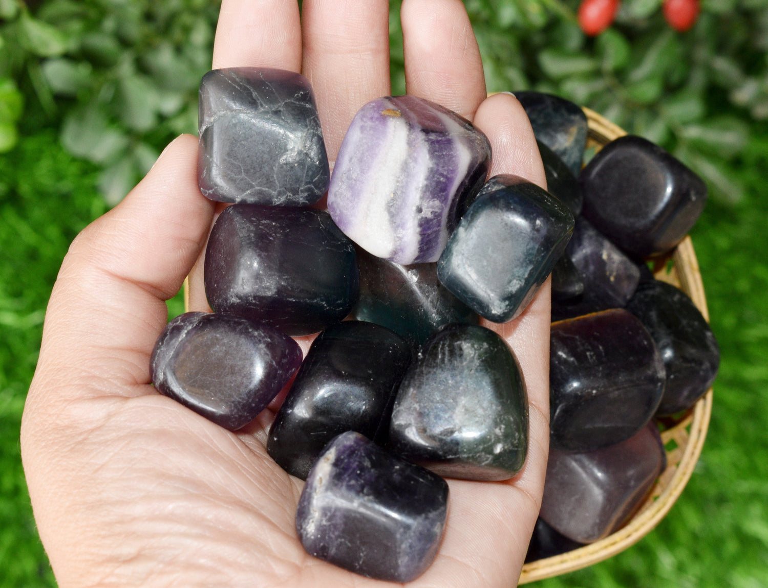 Multi Fluorite Tumbled Stones