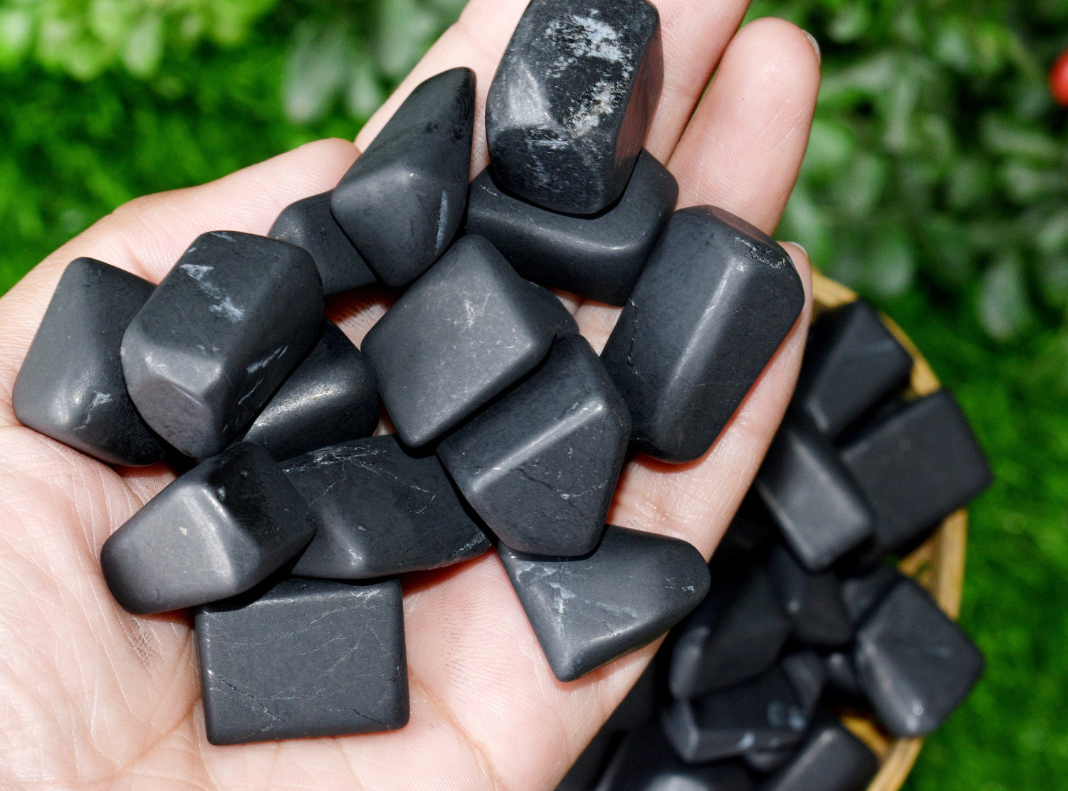 Black Shungite Tumbled Stones