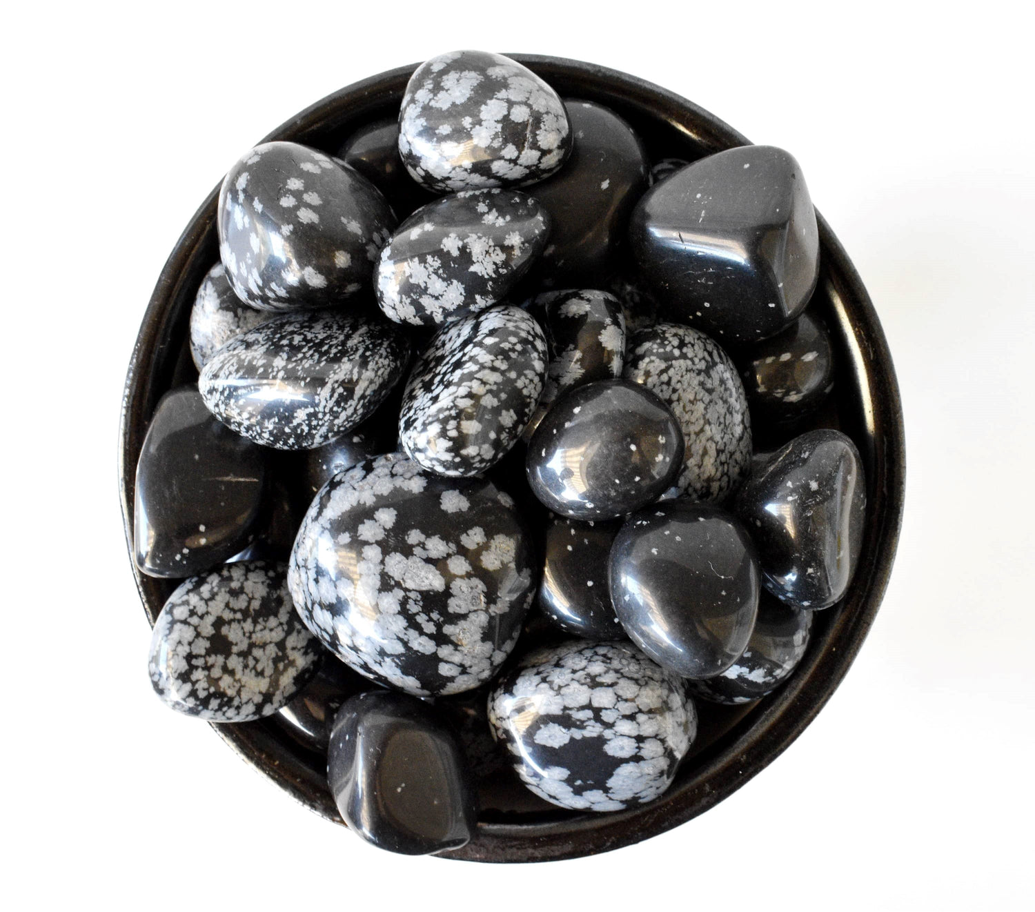 Snowflake Obsidian Tumbled Stones