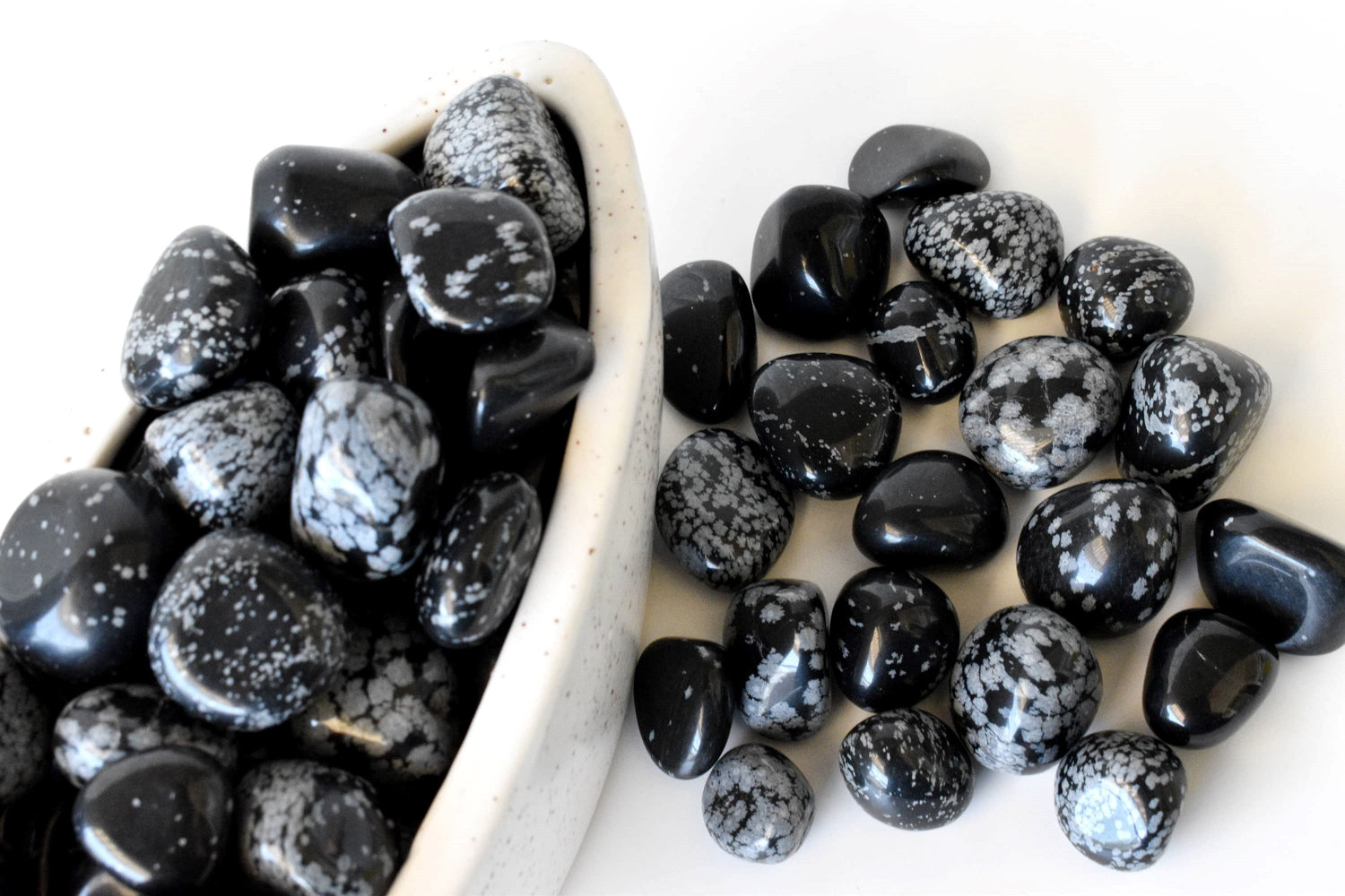 Snowflake Obsidian Tumbled Stones