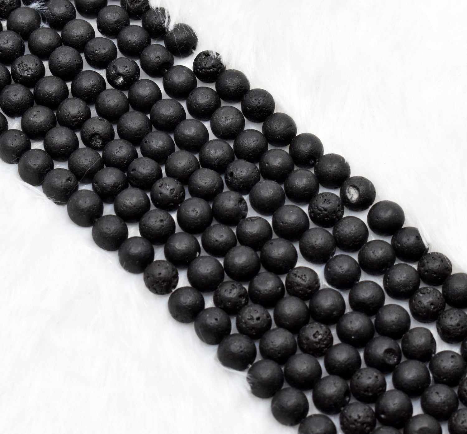 Natural Lava Round Beads