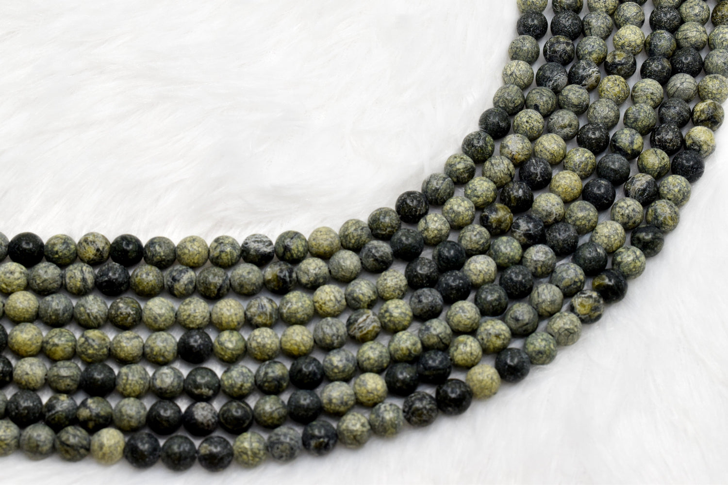 Seraphinite Beads, Natural Round Crystal Beads 4mm to 10mm
