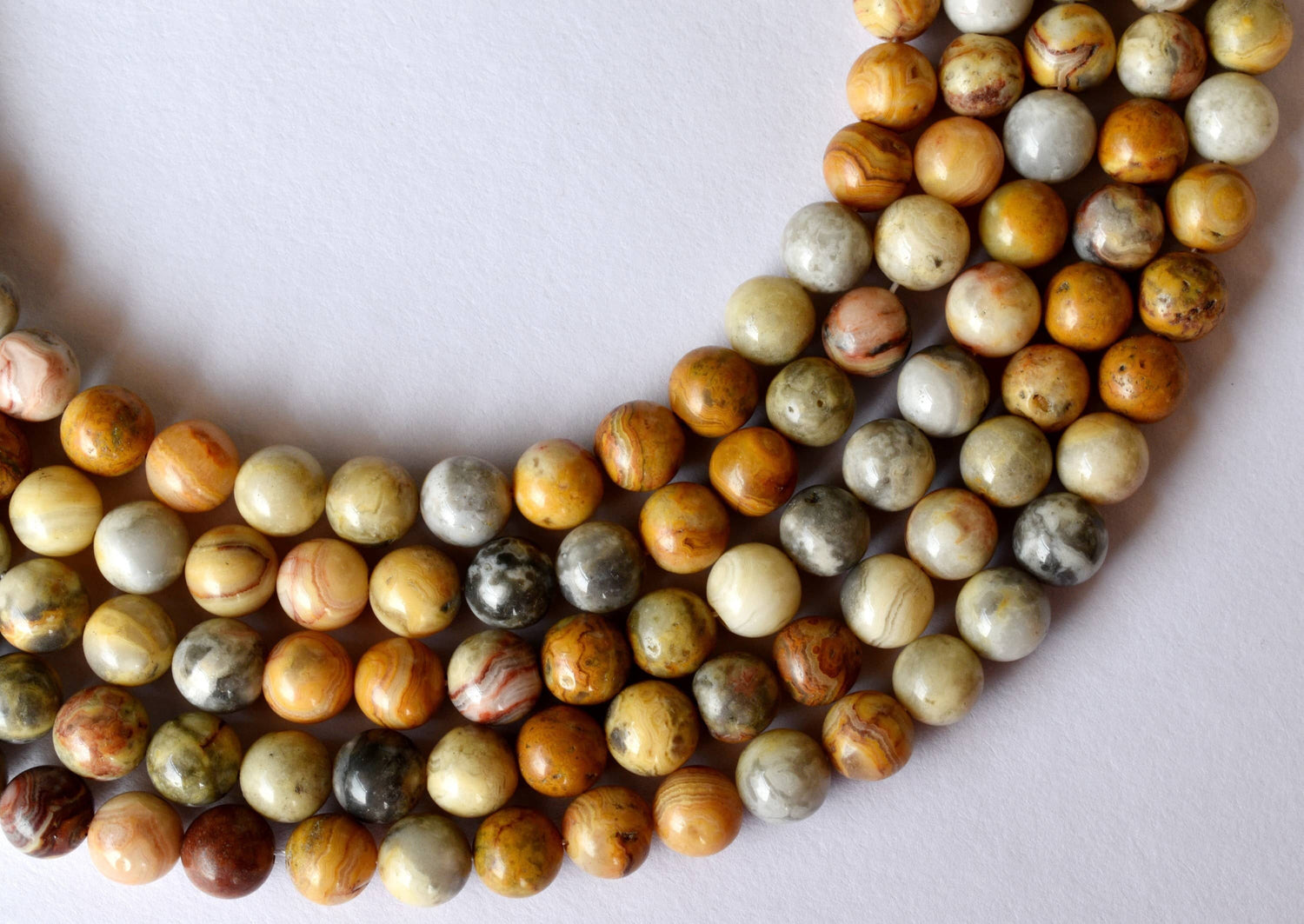Natural Crazy Lace Agate Round Beads