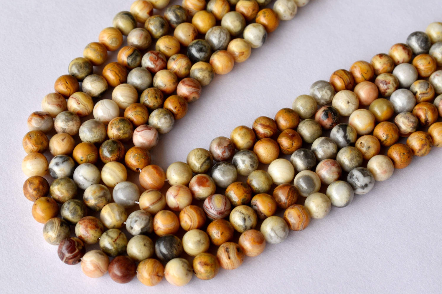 Natural Crazy Lace Agate Round Beads